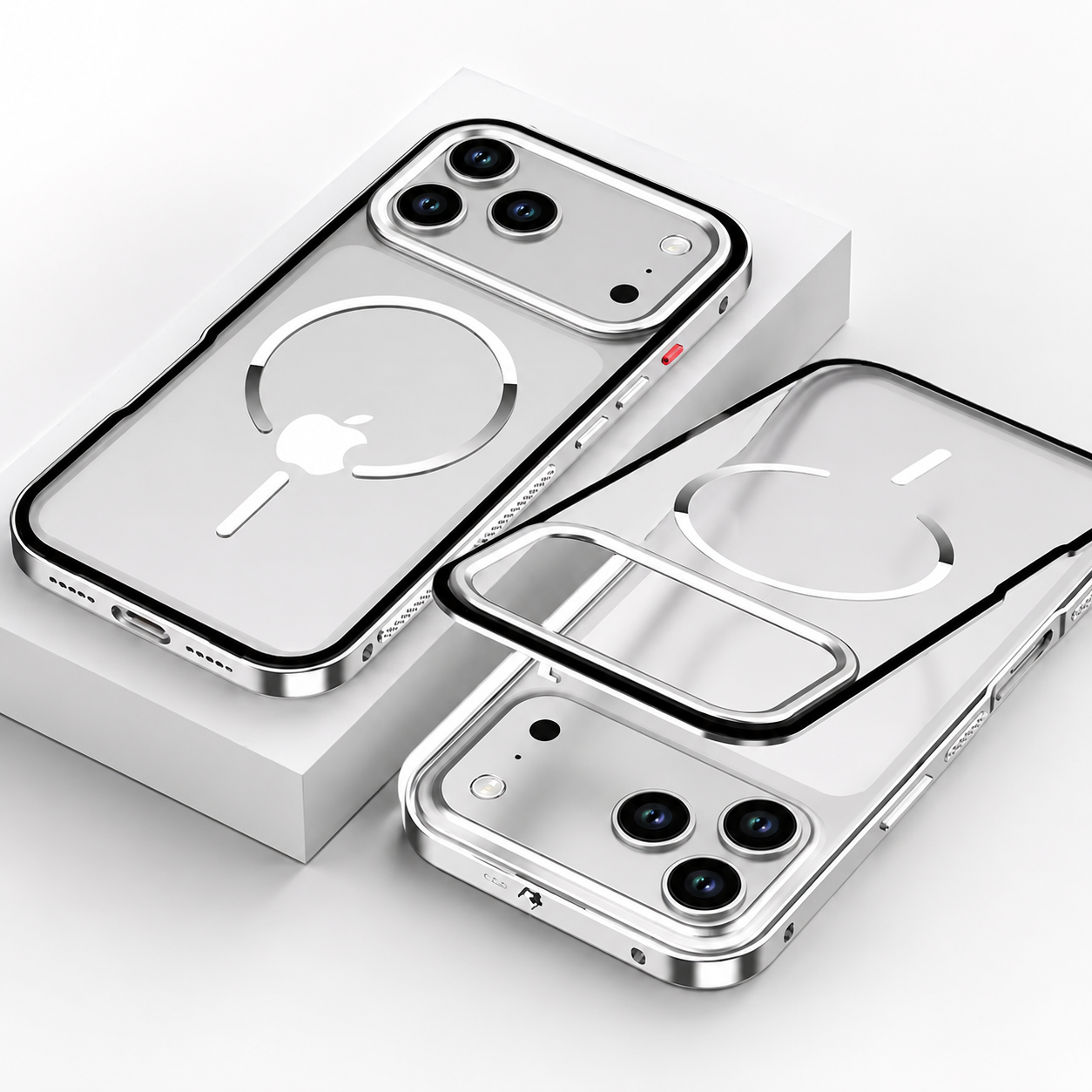 Premium iPhone Case MagSafe Compatible Aluminum Alloy Frosted Backplate Protective Cover Shockproof Anti Fingerprint Slim Lightweight Camera Protection Full Coverage