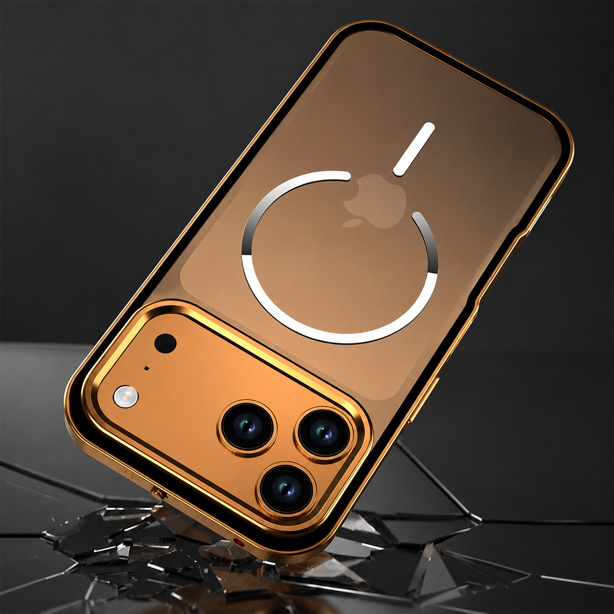 Premium iPhone Case MagSafe Compatible Aluminum Alloy Frosted Backplate Protective Cover Shockproof Anti Fingerprint Slim Lightweight Camera Protection Full Coverage