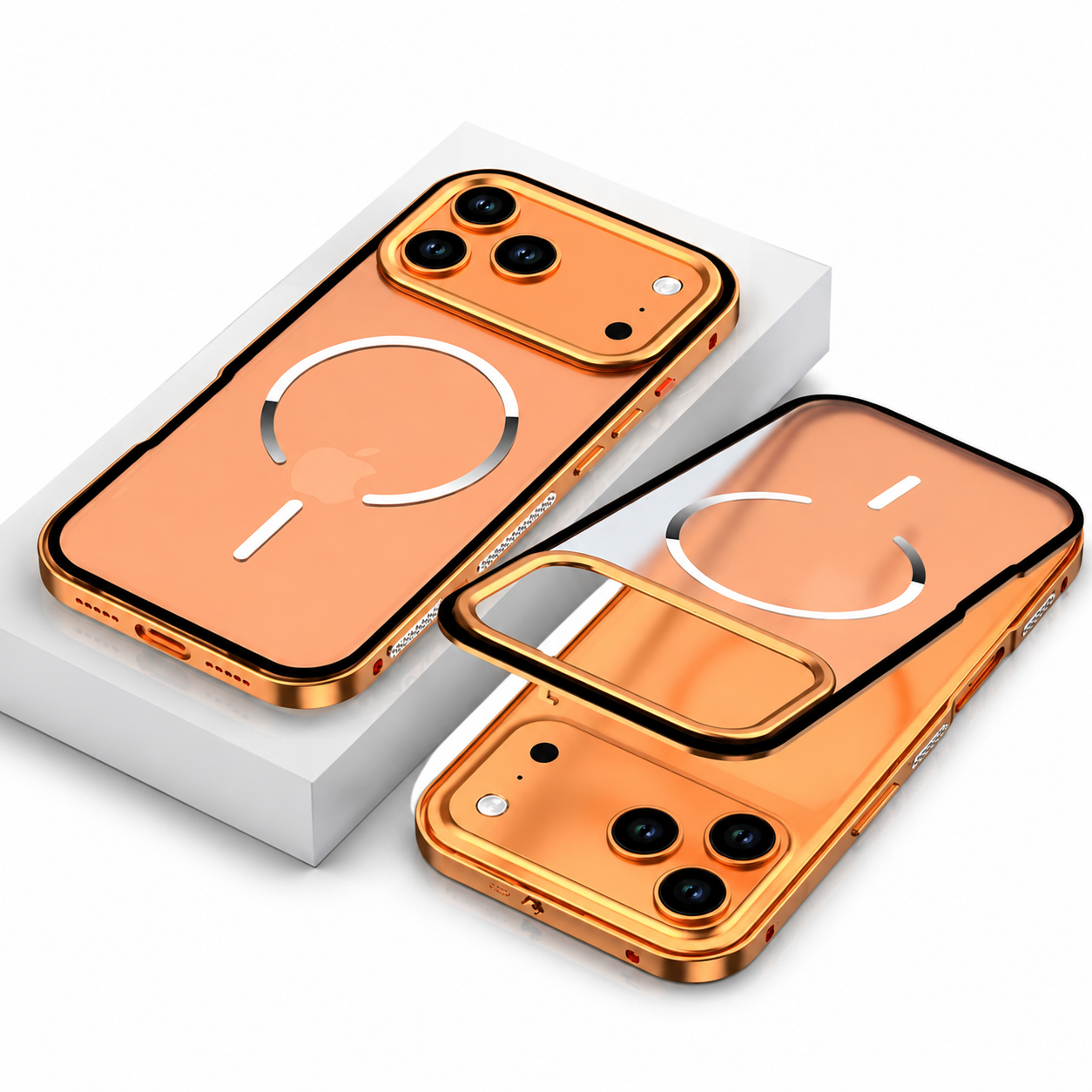 Premium iPhone Case MagSafe Compatible Aluminum Alloy Frosted Backplate Protective Cover Shockproof Anti Fingerprint Slim Lightweight Camera Protection Full Coverage