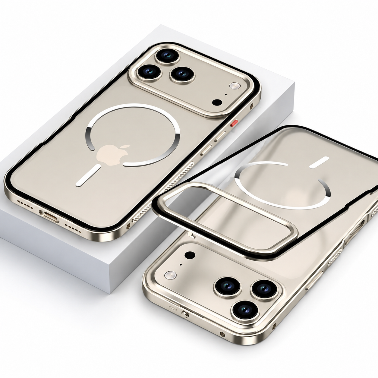 Premium iPhone Case MagSafe Compatible Aluminum Alloy Frosted Backplate Protective Cover Shockproof Anti Fingerprint Slim Lightweight Camera Protection Full Coverage