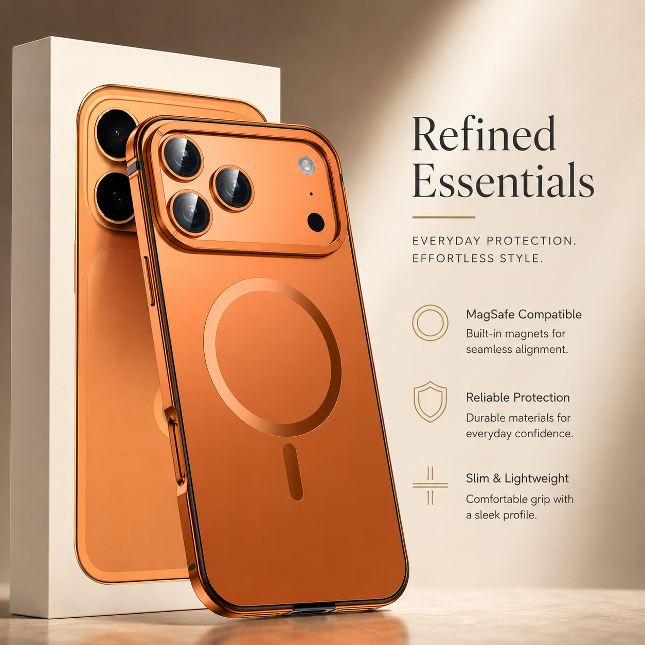 Premium iPhone Case MagSafe Compatible Aluminum Alloy Matte Hard Back Cover Shockproof Magnetic Glass Camera Protection Anti Fingerprint Slim Lightweight Protective Case