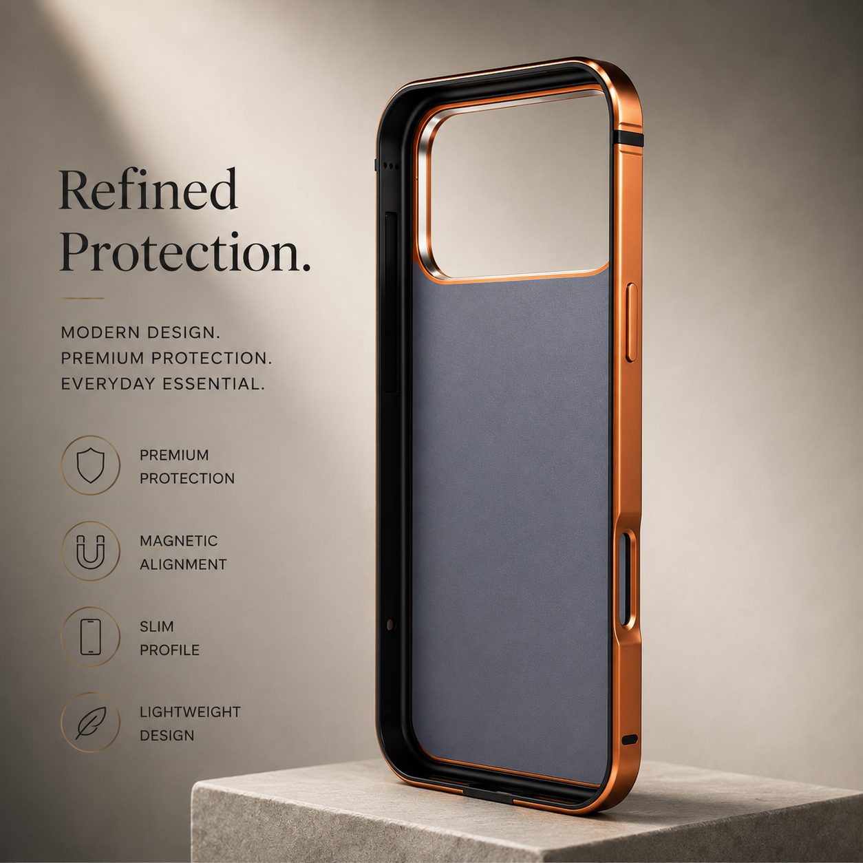 Premium iPhone Case MagSafe Compatible Aluminum Alloy Matte Hard Back Cover Shockproof Magnetic Glass Camera Protection Slim Lightweight Full Coverage