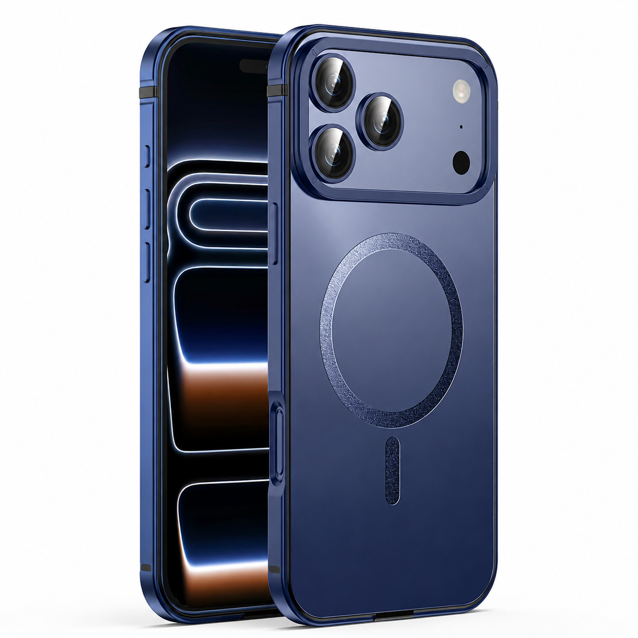 Premium iPhone Case MagSafe Compatible Aluminum Alloy Matte Hard Back Cover Shockproof Magnetic Glass Camera Protection Slim Lightweight Full Coverage