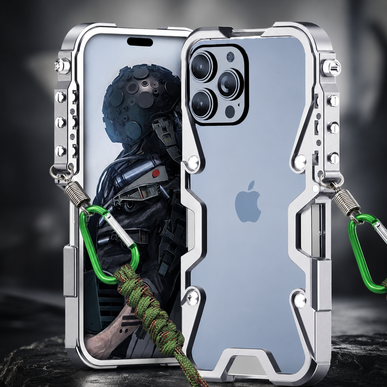 Premium iPhone Case MagSafe Compatible Aluminum Armor Bumper Rugged Protective Cover Shockproof Metal Frame Heavy Duty Slim Industrial Design