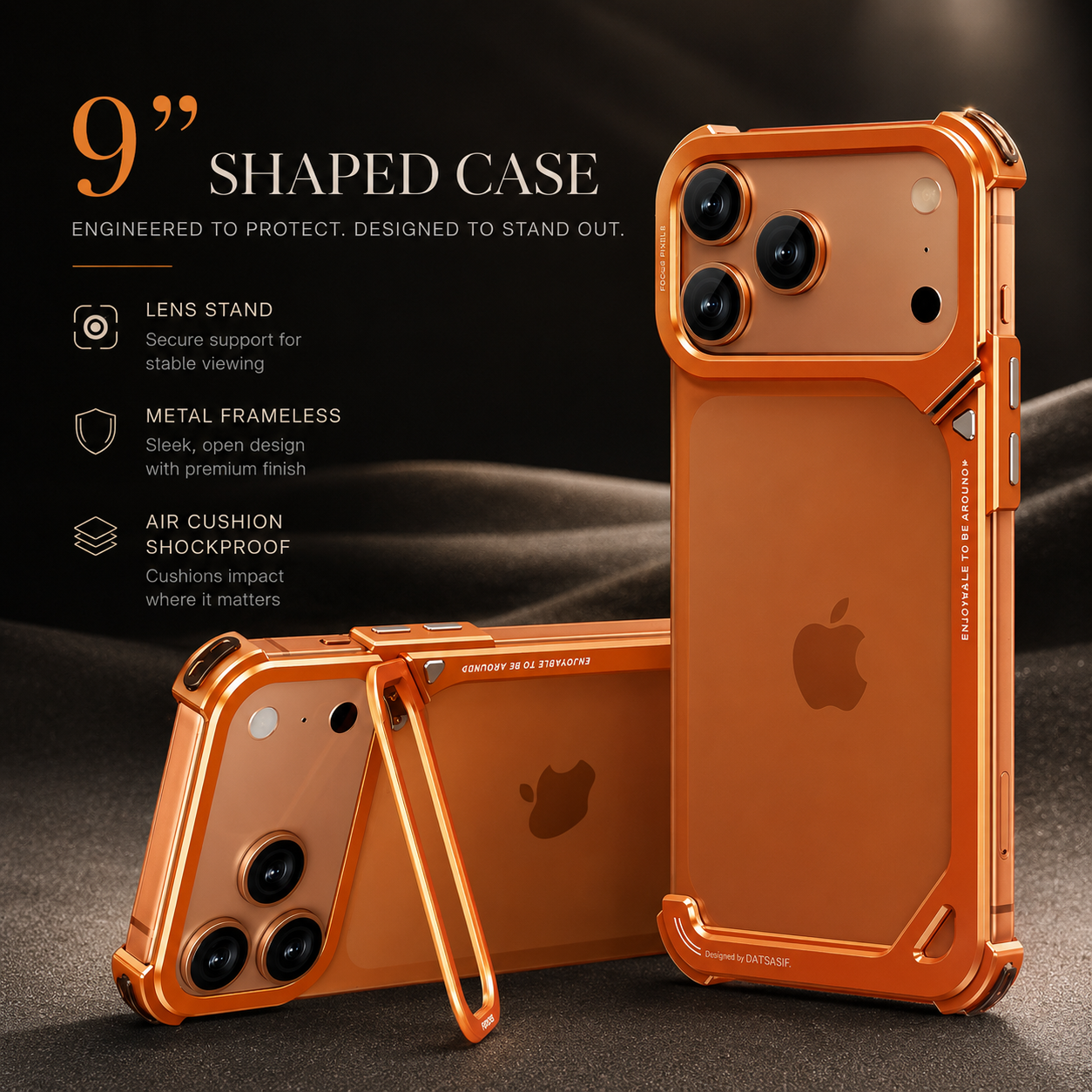 Premium iPhone Case MagSafe Compatible Aluminum Frame Bumper Protective Cover Metal Camera Lens Protection Shockproof Lightweight Non Slip Open Back Design