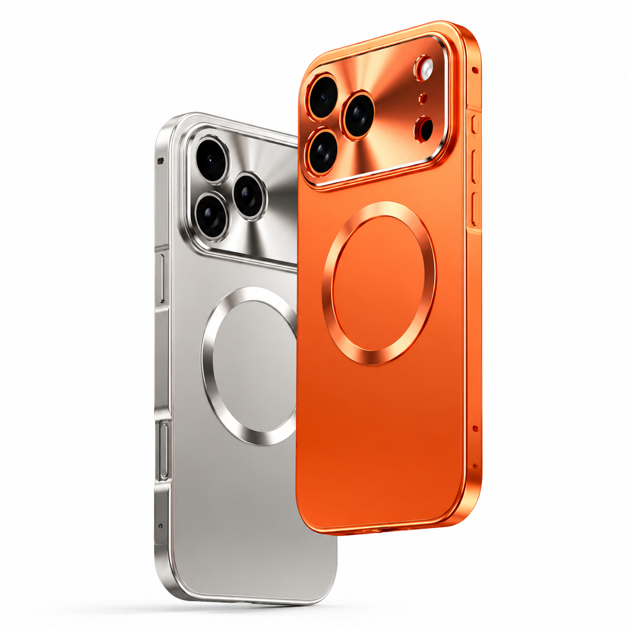 Premium iPhone Case MagSafe Compatible Aluminum Frame Frosted PC Back Ultra Thin Matte Cover Magnetic Shockproof Protective Anti Scratch Slim Design