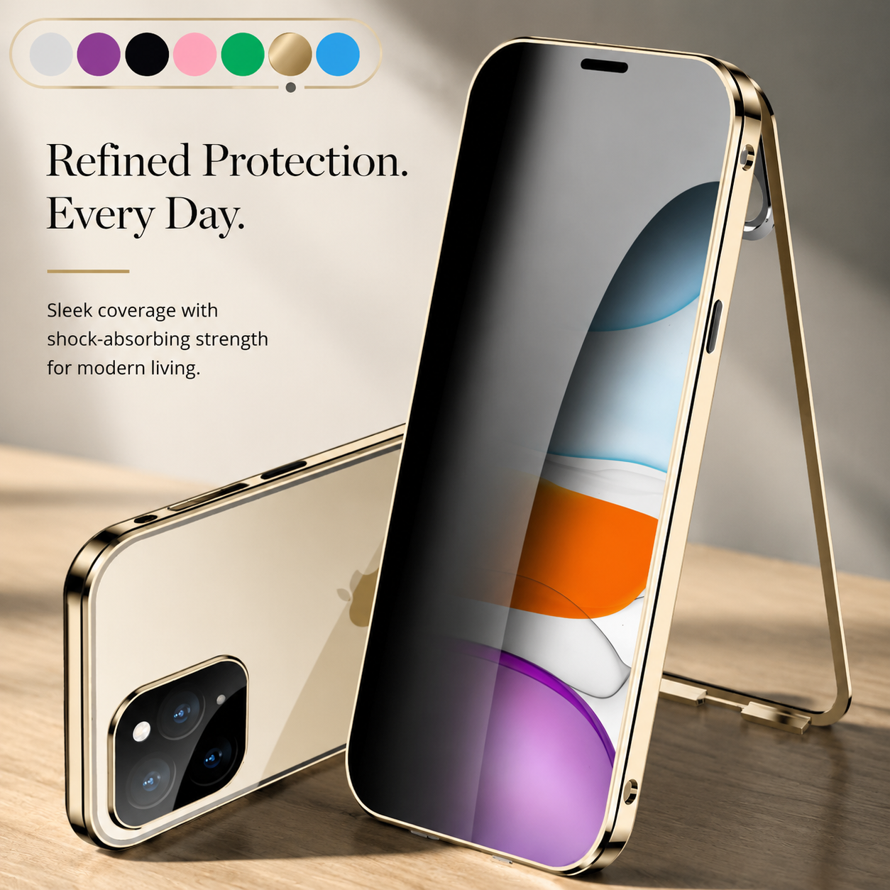 Premium iPhone Case MagSafe Compatible Aluminum Glass Full Body Cover Transparent Magnetic Shockproof Protective 360 Camera Lens Guard Slim Design
