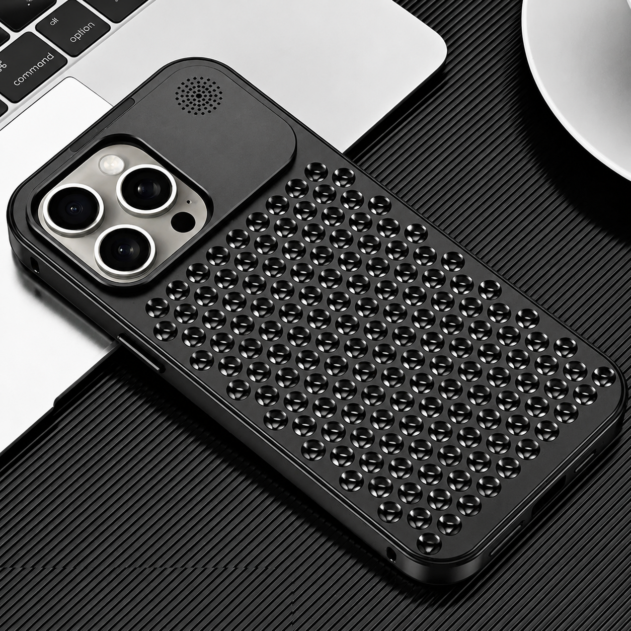 Premium iPhone Case MagSafe Compatible Aluminum Metal Frame Heat Dissipation Magnetic Cover Shockproof Protective Camera Lens Guard Slim Full Coverage