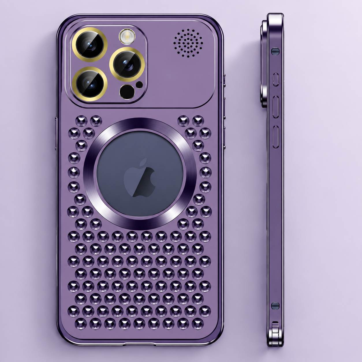 Premium iPhone Case MagSafe Compatible Aluminum Metal Frame Heat Dissipation Shockproof Cover Electroplated Protective Camera Lens Guard Slim Design