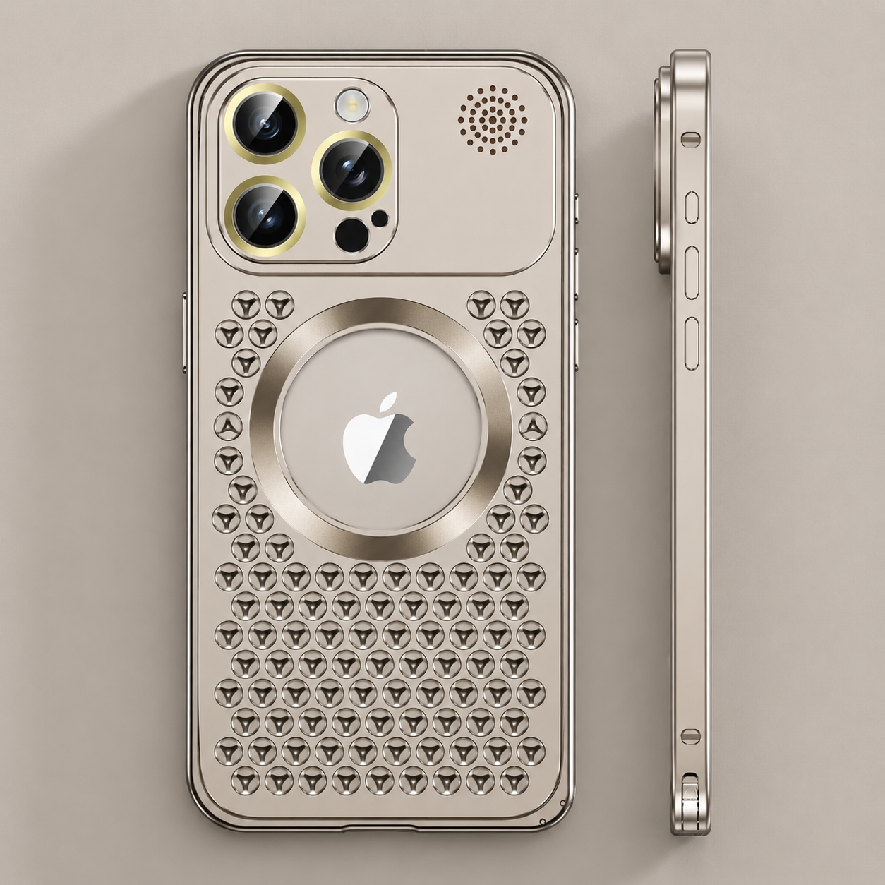 Premium iPhone Case MagSafe Compatible Aluminum Metal Frame Heat Dissipation Shockproof Cover Electroplated Protective Camera Lens Guard Slim Design