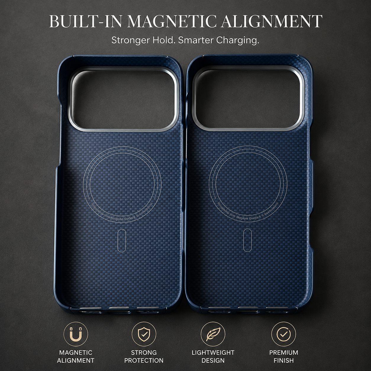 Premium iPhone Case MagSafe Compatible Aramid Carbon Fiber Cover Ultra Thin Shock Resistant Slim Lightweight Matte Camera Protection Full Coverage