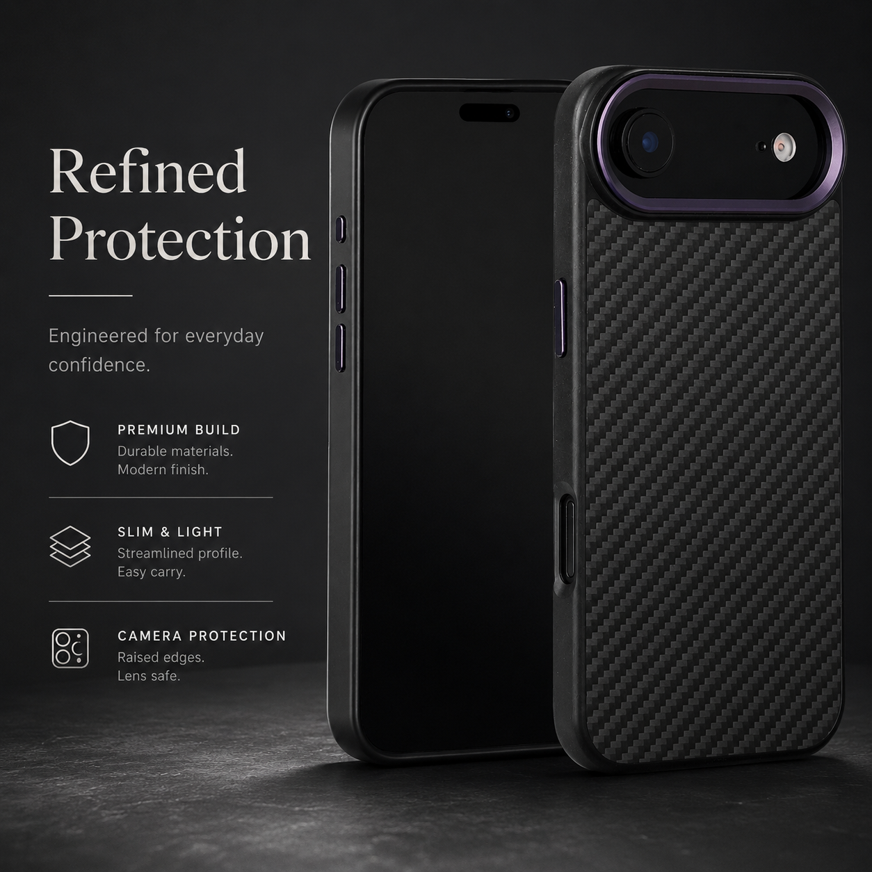 Premium iPhone Case MagSafe Compatible Aramid Fiber Protective Cover Ultra Thin Full Coverage Shockproof Camera Lens Protection Anti Scratch Non Slip Design