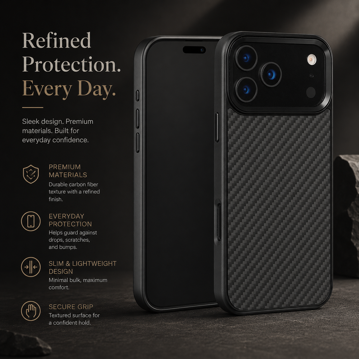 Premium iPhone Case MagSafe Compatible Aramid Fiber Protective Cover Ultra Thin Full Coverage Shockproof Camera Lens Protection Anti Scratch Non Slip Design