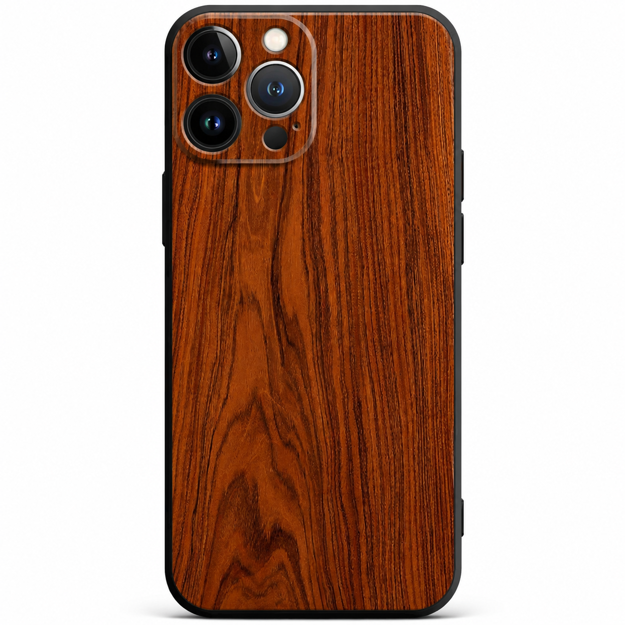 Premium iPhone Case MagSafe Compatible Bamboo Wood Grain Cover Metallic Frame Shockproof Protective Slim Camera Lens Protection Natural Design
