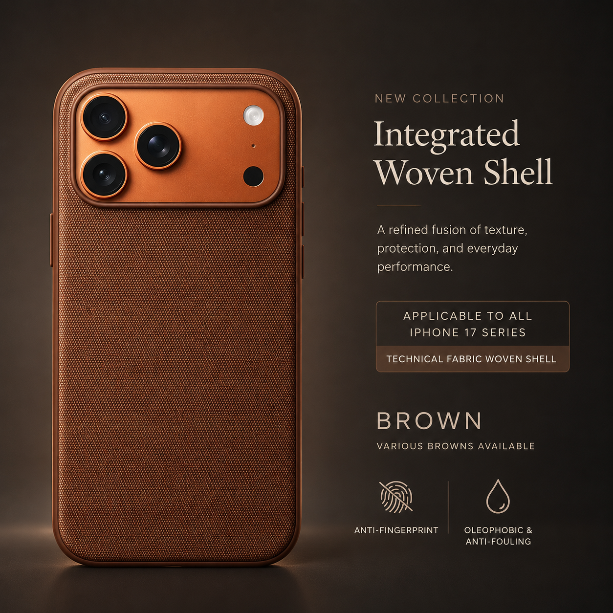 Premium iPhone Case MagSafe Compatible Business Cover Polyester Fiber Shockproof Wireless Charging Full Coverage Anti Scratch Slim Professional Design