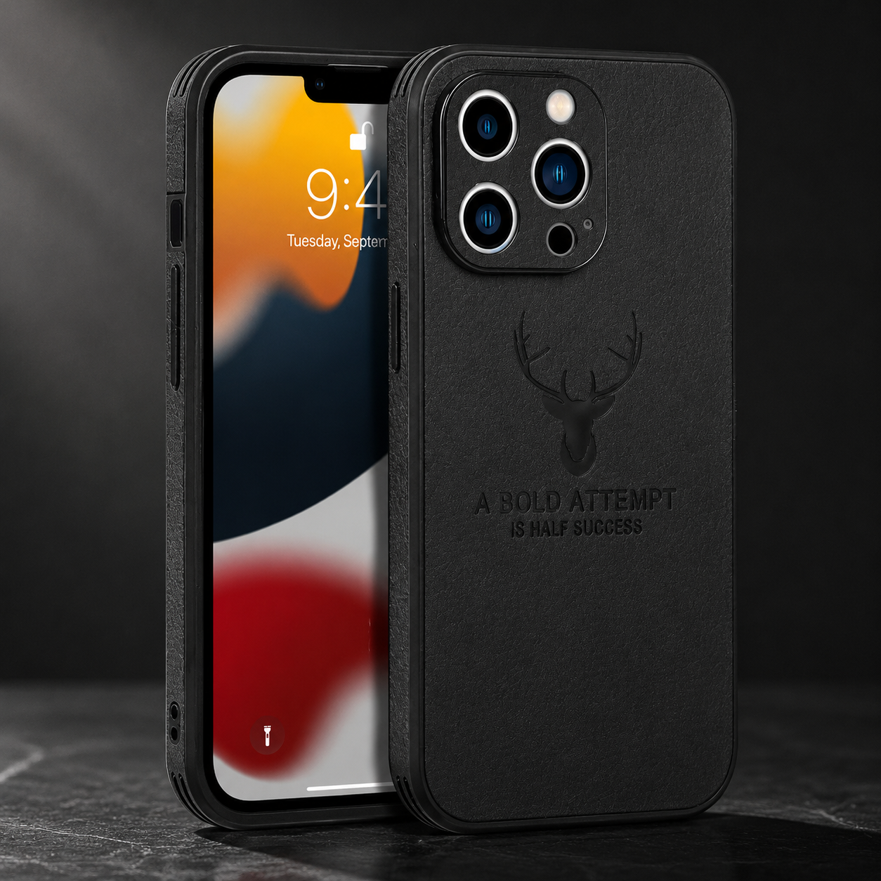 Premium iPhone Case MagSafe Compatible Canvas Texture Deer Pattern Magnetic Cover Shockproof Bumper Frame Camera Lens Guard Slim Full Coverage Design