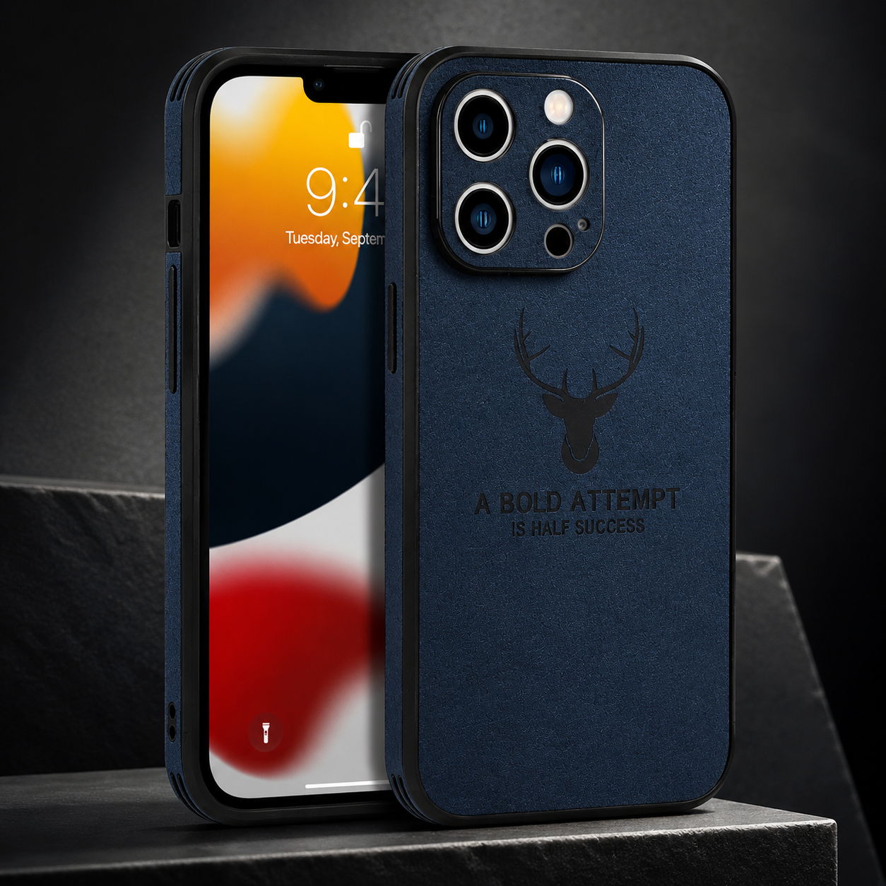 Premium iPhone Case MagSafe Compatible Canvas Texture Deer Pattern Magnetic Cover Shockproof Bumper Frame Camera Lens Guard Slim Full Coverage Design
