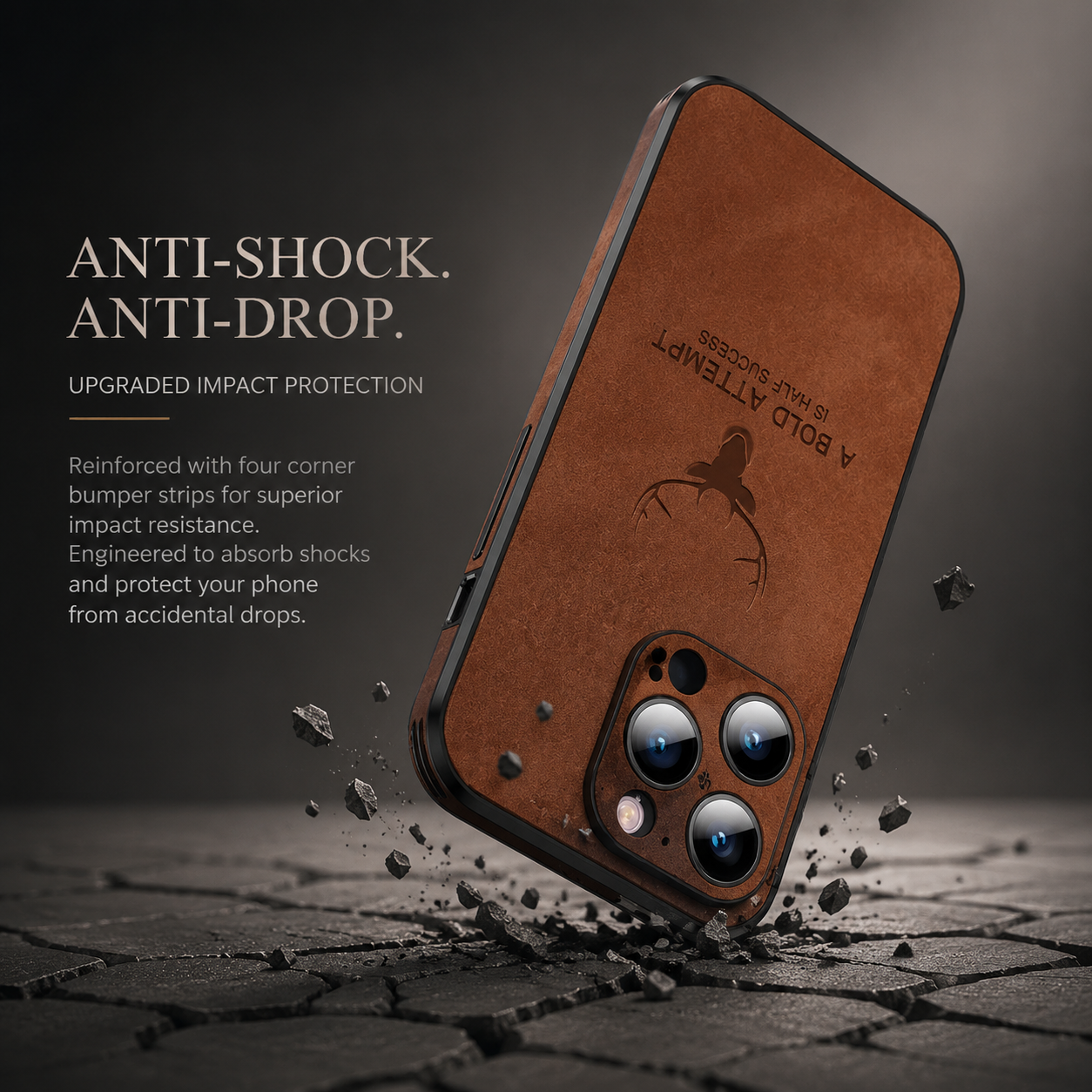 Premium iPhone Case MagSafe Compatible Canvas Texture Deer Pattern Magnetic Cover Shockproof Bumper Frame Camera Lens Guard Slim Full Coverage Design