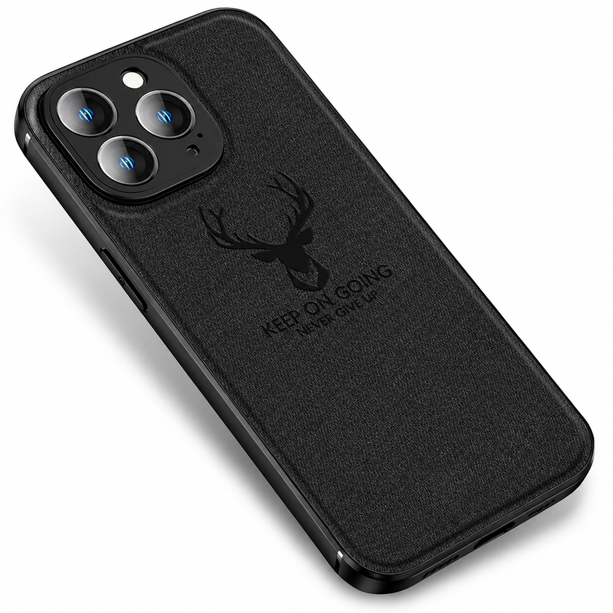 Premium iPhone Case MagSafe Compatible Canvas Texture Deer Pattern Magnetic Cover Shockproof Bumper Frame Camera Lens Guard Slim Full Coverage Design