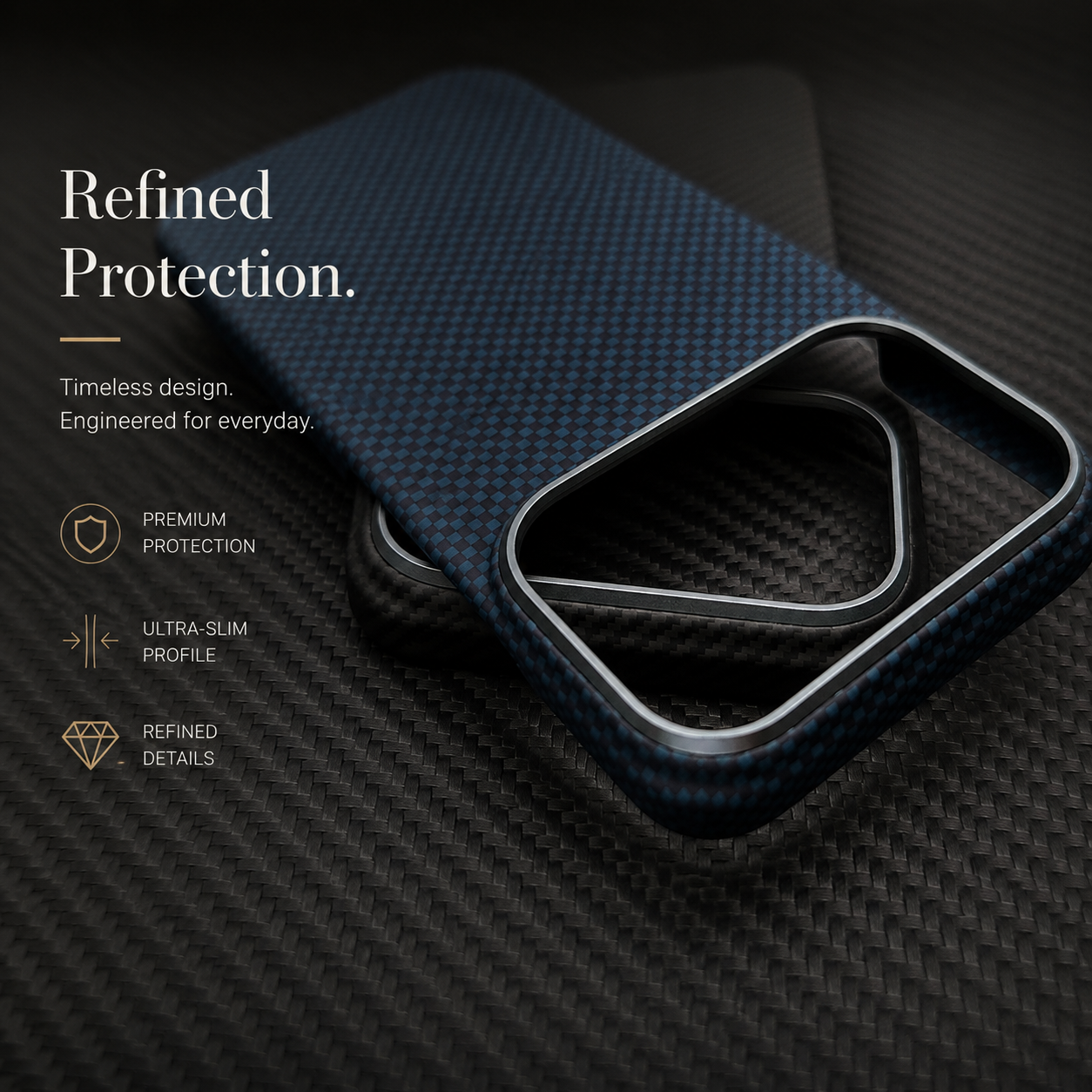 Premium iPhone Case MagSafe Compatible Carbon Fiber Aramid Protective Cover Camera Lens Protection Ultra Thin Shockproof Anti Fingerprint Waterproof Full Coverage