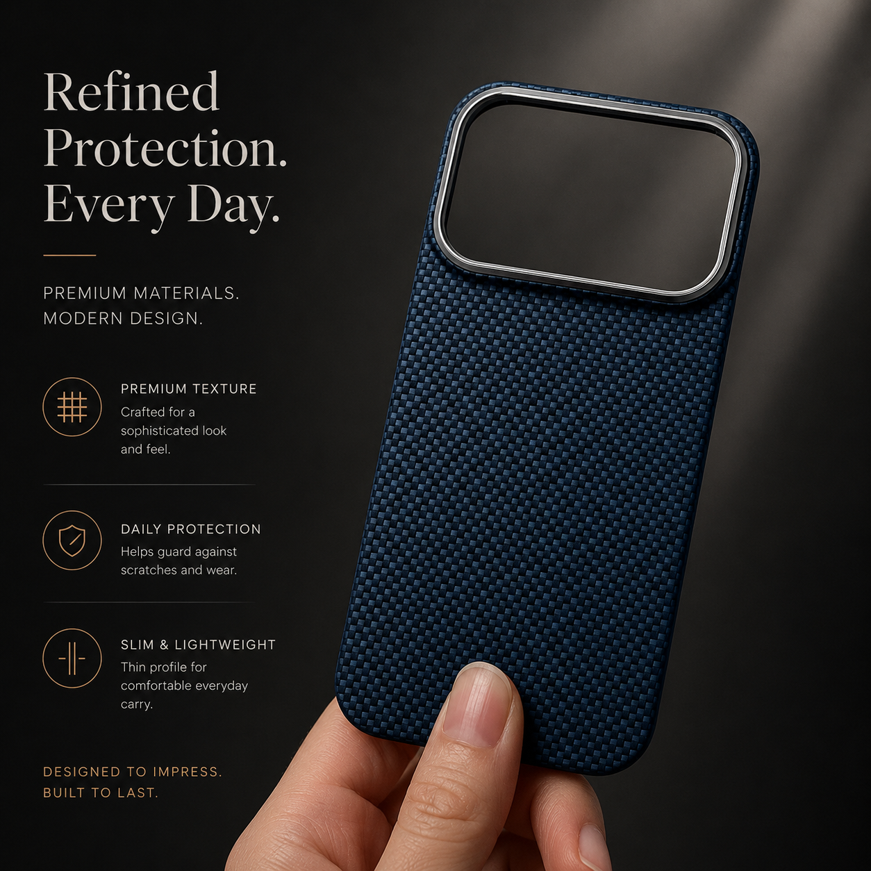 Premium iPhone Case MagSafe Compatible Carbon Fiber Aramid Protective Cover Camera Lens Protection Ultra Thin Shockproof Anti Fingerprint Waterproof Full Coverage