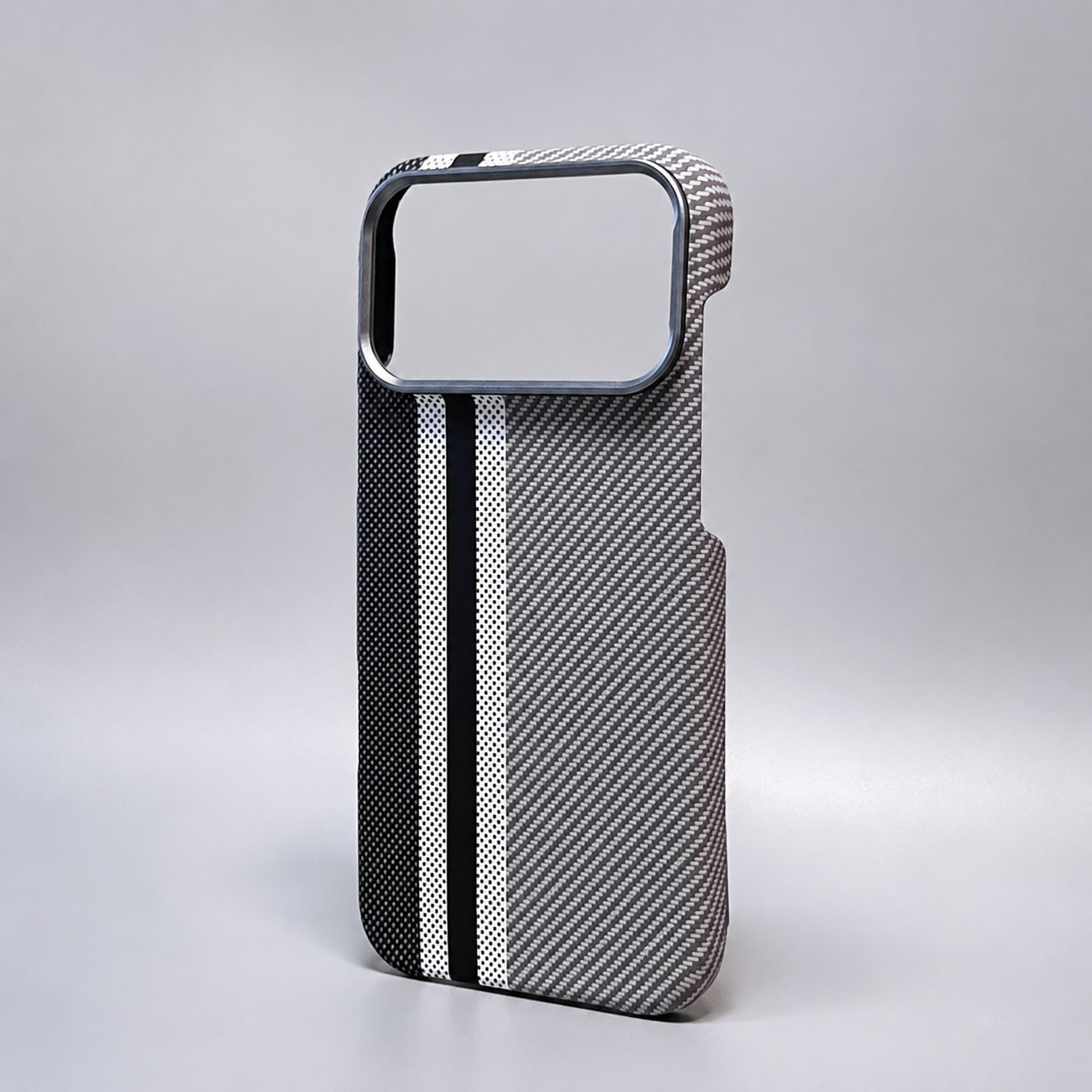 Premium iPhone Case MagSafe Compatible Carbon Fiber Cover Magnetic PC TPU Hybrid Shockproof Half Wrapped Slim Non Slip Protective Design