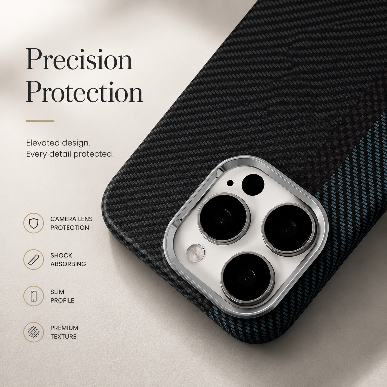 Premium iPhone Case MagSafe Compatible Carbon Fiber Cover Magnetic PC TPU Hybrid Shockproof Half Wrapped Slim Non Slip Protective Design