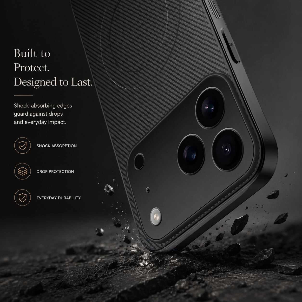 Premium iPhone Case MagSafe Compatible Carbon Fiber Magnetic Cover Ultra Thin Shockproof Camera Protection Slim Lightweight Anti Scratch Design