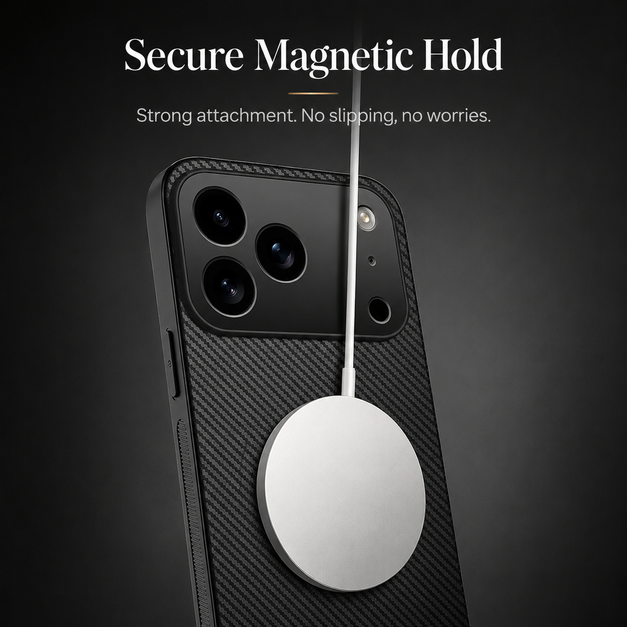 Premium iPhone Case MagSafe Compatible Carbon Fiber Magnetic Cover Ultra Thin Shockproof Camera Protection Slim Lightweight Anti Scratch Design