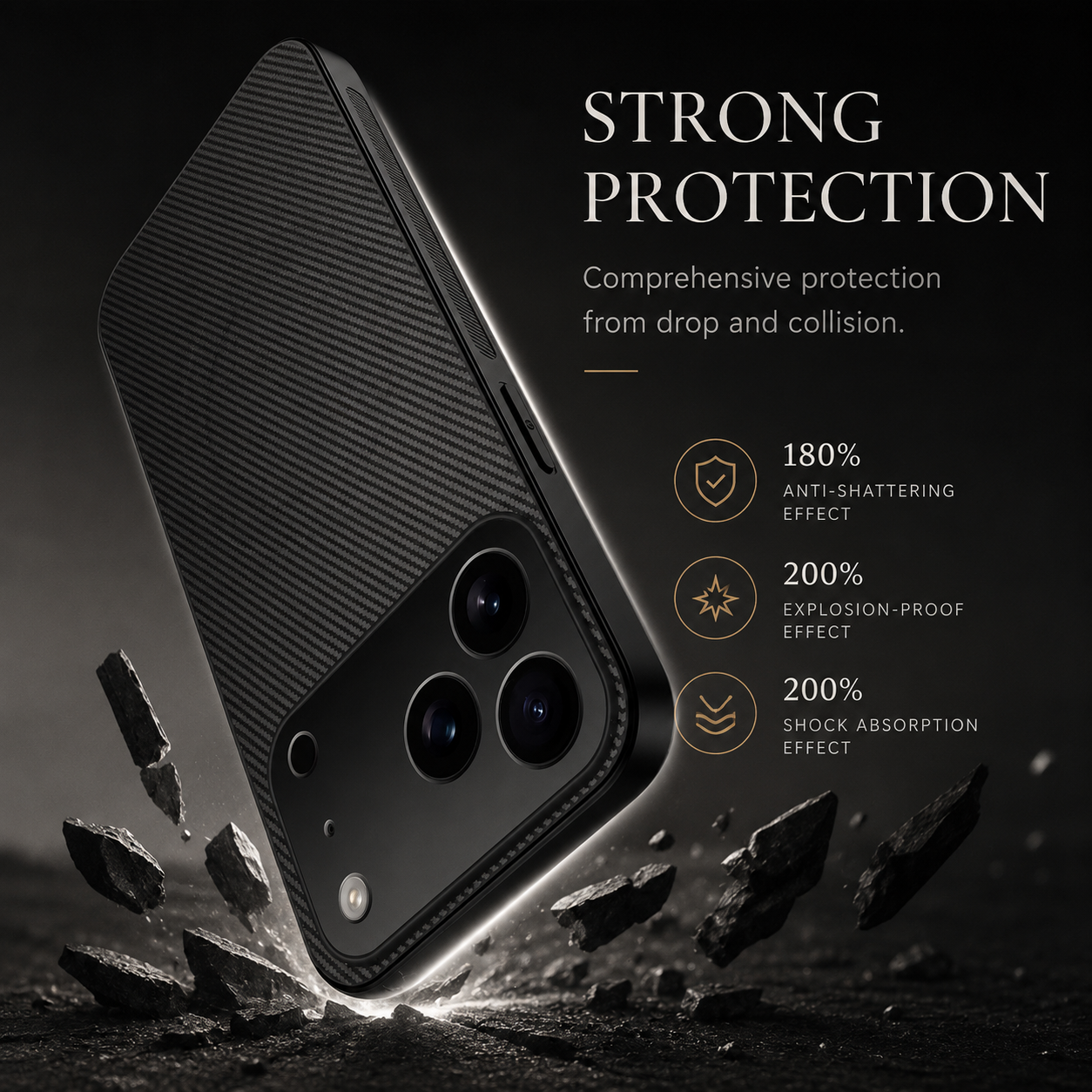 Premium iPhone Case MagSafe Compatible Carbon Fiber Magnetic Cover Ultra Thin Shockproof Camera Protection Slim Lightweight Anti Scratch Design