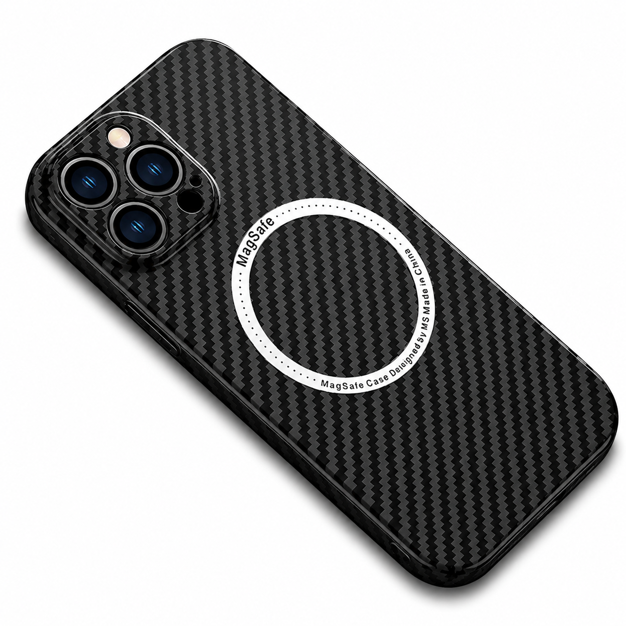 Premium iPhone Case MagSafe Compatible Carbon Fiber Magnetic Slim Cover Shockproof Lightweight Camera Lens Protection Protective Minimal Design