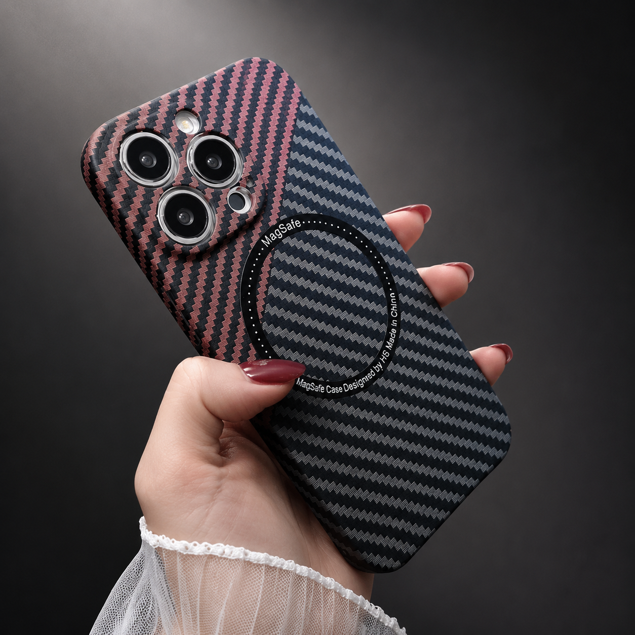 Premium iPhone Case MagSafe Compatible Carbon Fiber Magnetic Slim Cover Shockproof Lightweight Camera Lens Protection Protective Minimal Design
