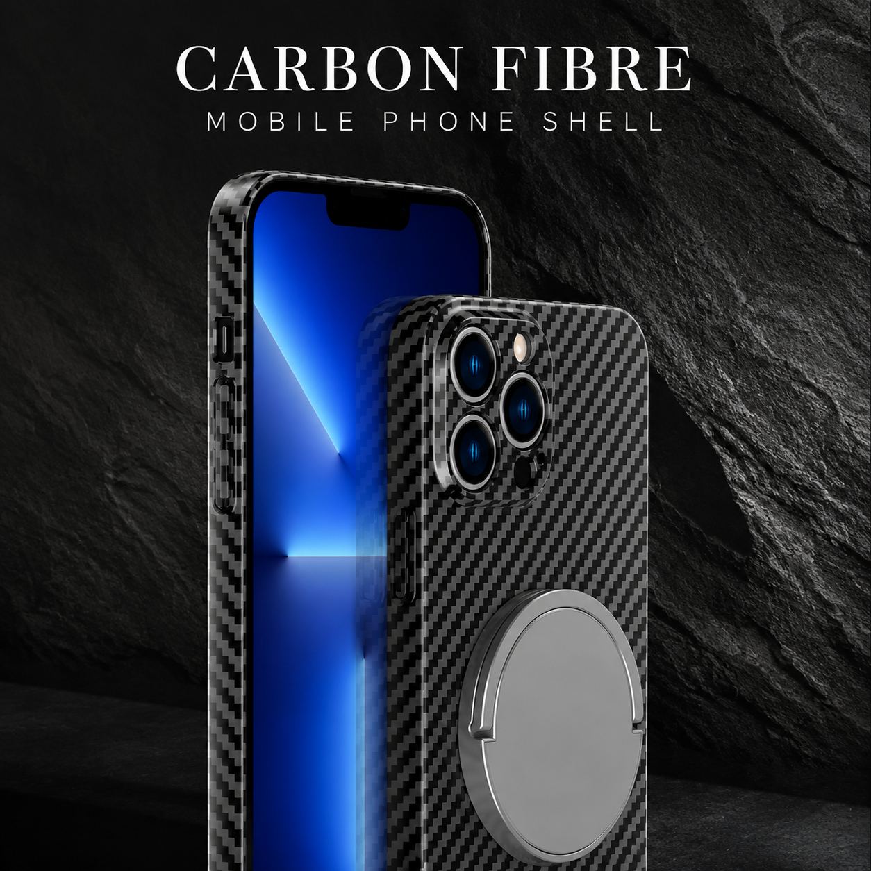 Premium iPhone Case MagSafe Compatible Carbon Fiber Magnetic Slim Cover Shockproof Lightweight Camera Lens Protection Protective Minimal Design