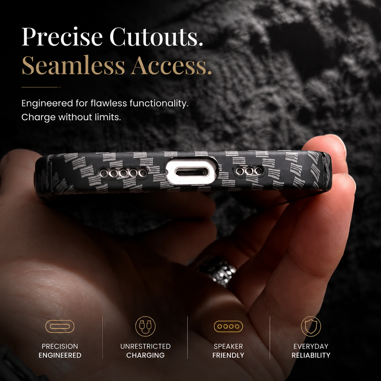 Premium iPhone Case MagSafe Compatible Carbon Fiber Matte Cover Hard PC Magnetic Shockproof Protective Camera Lens Guard Slim Full Coverage Design