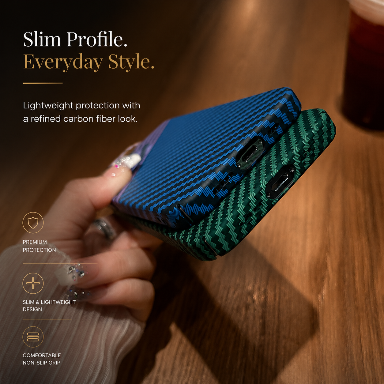 Premium iPhone Case MagSafe Compatible Carbon Fiber Matte Cover Hard PC Magnetic Shockproof Protective Camera Lens Guard Slim Full Coverage Design