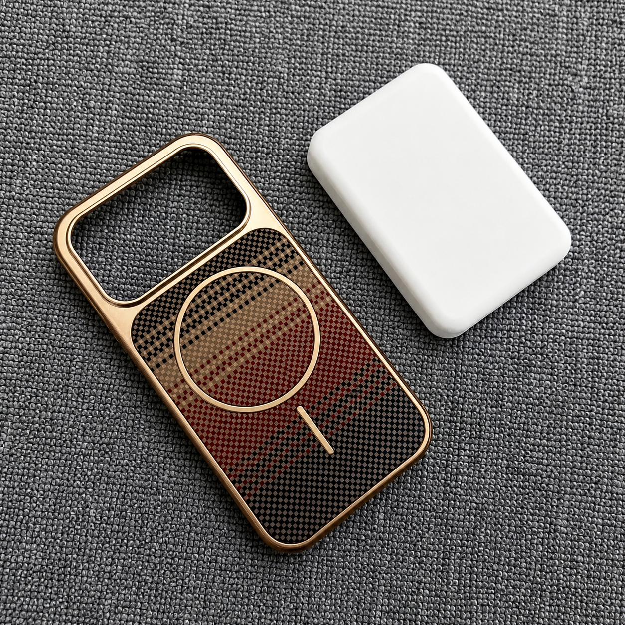 Premium iPhone Case MagSafe Compatible Carbon Fiber Protective Cover Magnetic Wireless Charging Camera Lens Protection Electroplated Shockproof Anti Scratch Slim