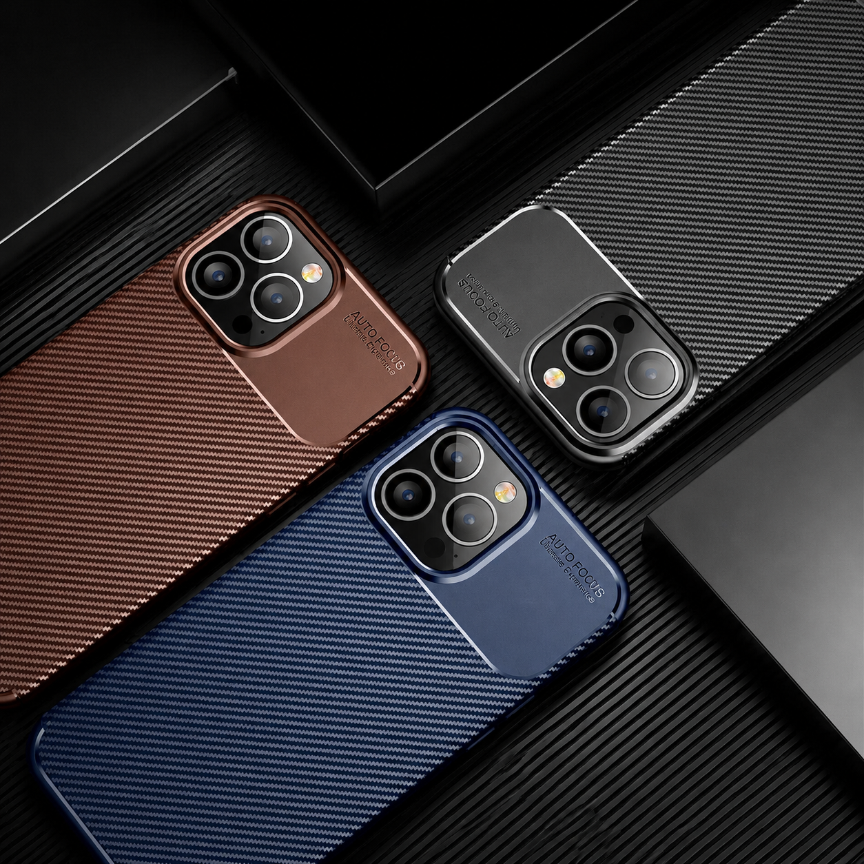 Premium iPhone Case MagSafe Compatible Carbon Fiber Texture Silicone Cover Ultra Thin Shockproof Protective Camera Lens Guard Slim Full Coverage Design
