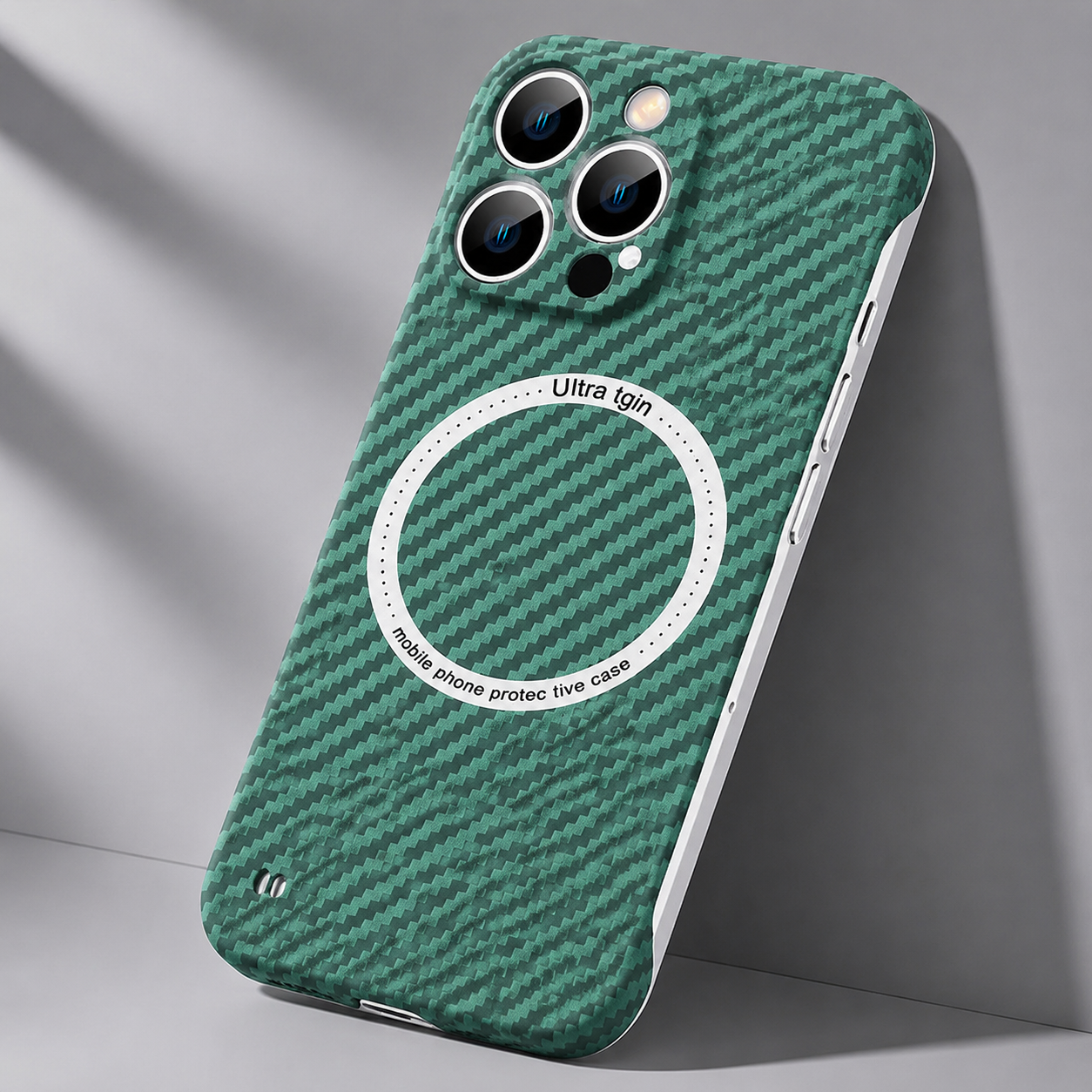 Premium iPhone Case MagSafe Compatible Carbon Fiber Texture Slim Cover Ultra Thin Shockproof Camera Lens Protection Lightweight Protective Design