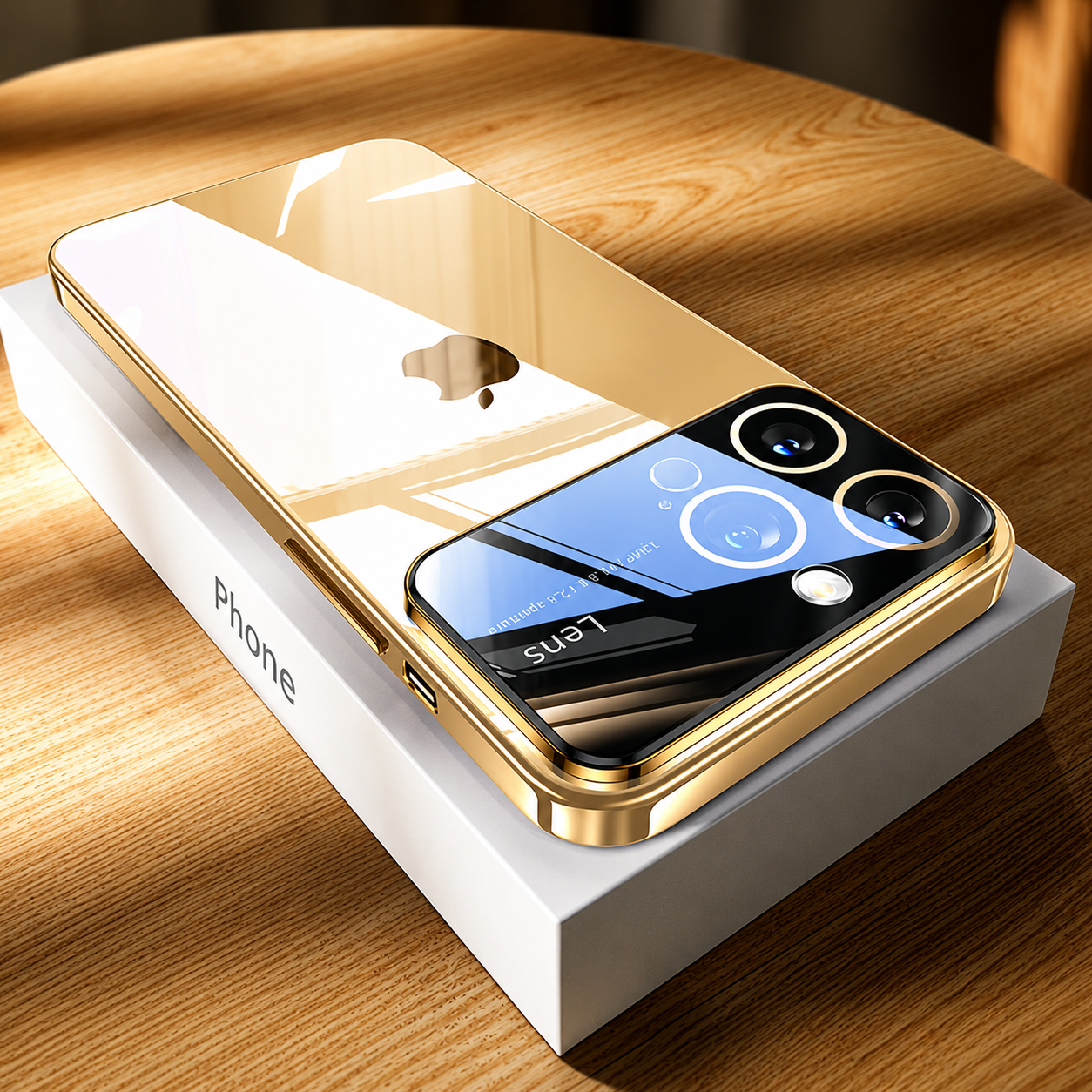 Premium iPhone Case MagSafe Compatible Clear Acrylic Cover Tempered Glass Camera Guard Plated Edge Magnetic Shockproof Anti Scratch Slim Design