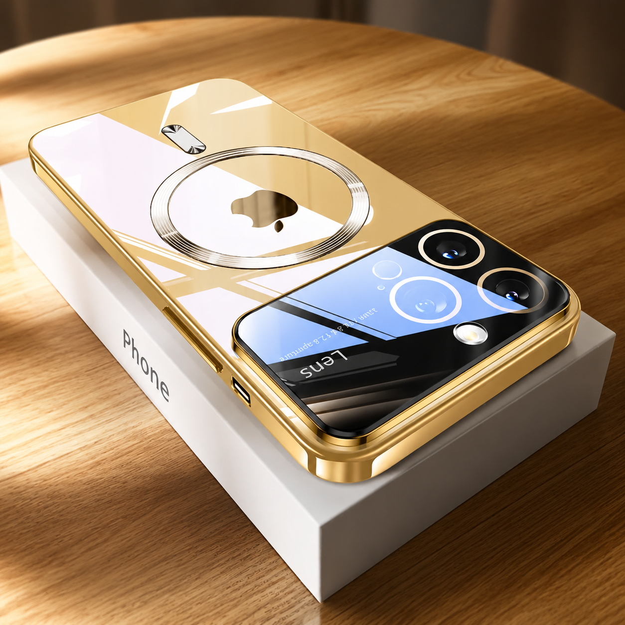 Premium iPhone Case MagSafe Compatible Clear Glass Back Cover Silicone Bumper Magnetic Shock Absorbing Protective Camera Lens Guard Ultra Thin Design