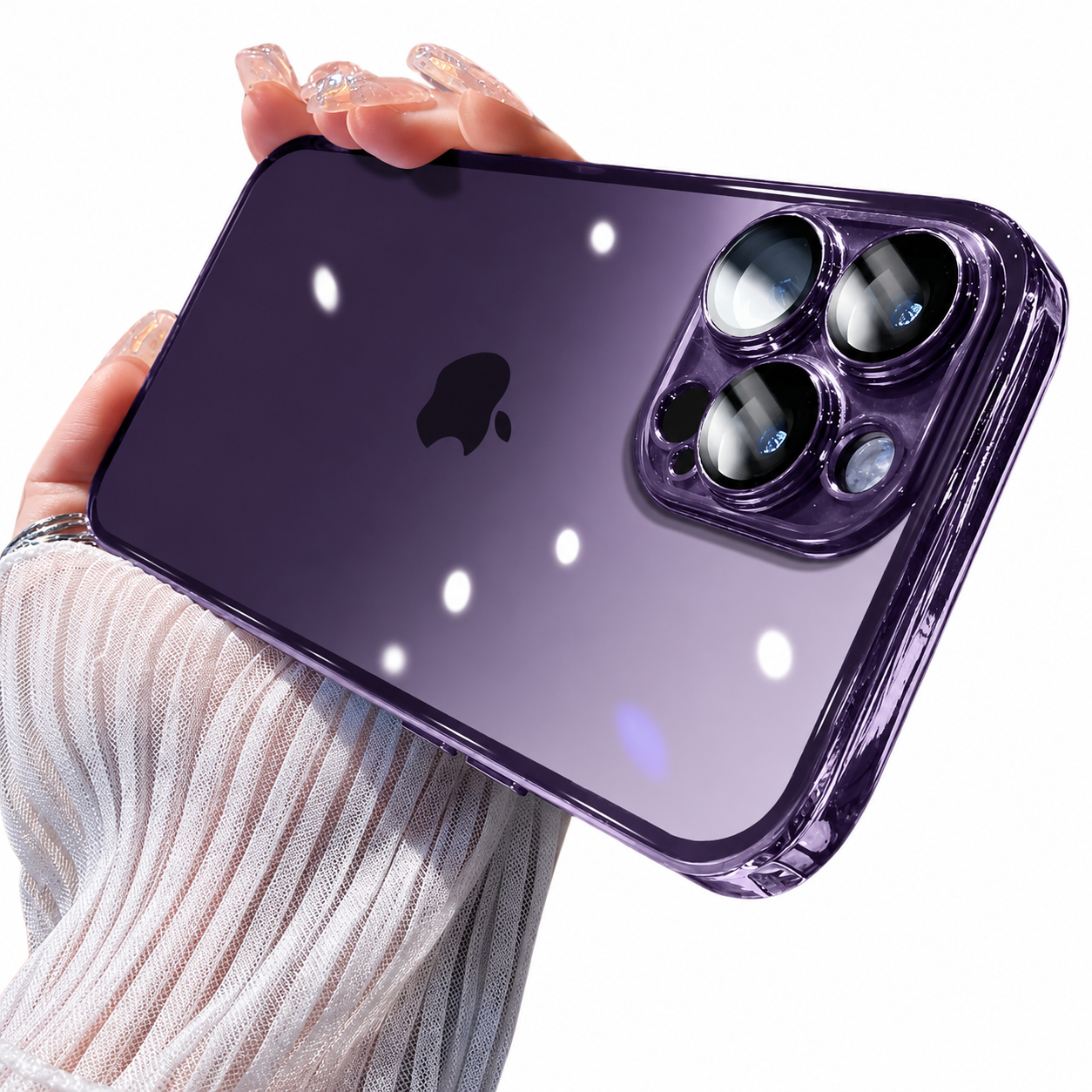 Premium iPhone Case MagSafe Compatible Clear Glitter Silicone Cover Magnetic Shockproof Protective Camera Lens Guard Slim Full Coverage Design