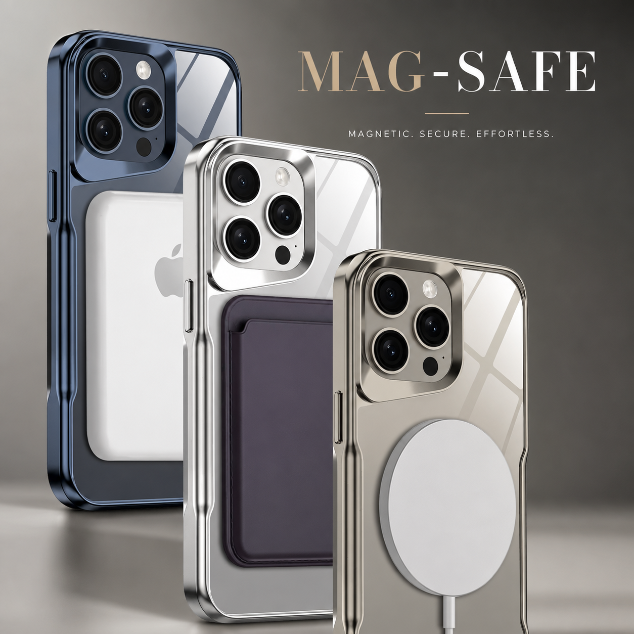 Premium iPhone Case MagSafe Compatible Clear Hybrid Cover Transparent HD Back Magnetic Shockproof Protective Camera Lens Guard Slim Full Coverage Design