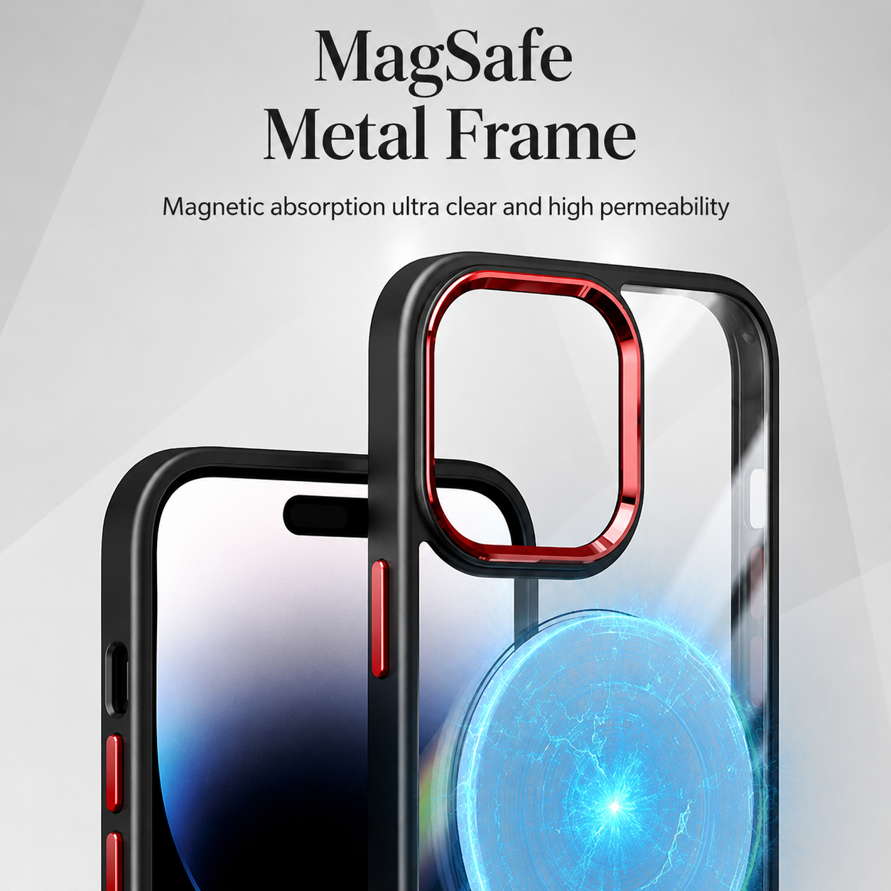 Premium iPhone Case MagSafe Compatible Clear Hybrid Cover Transparent HD Back Magnetic Shockproof Protective Camera Lens Guard Slim Full Coverage Design