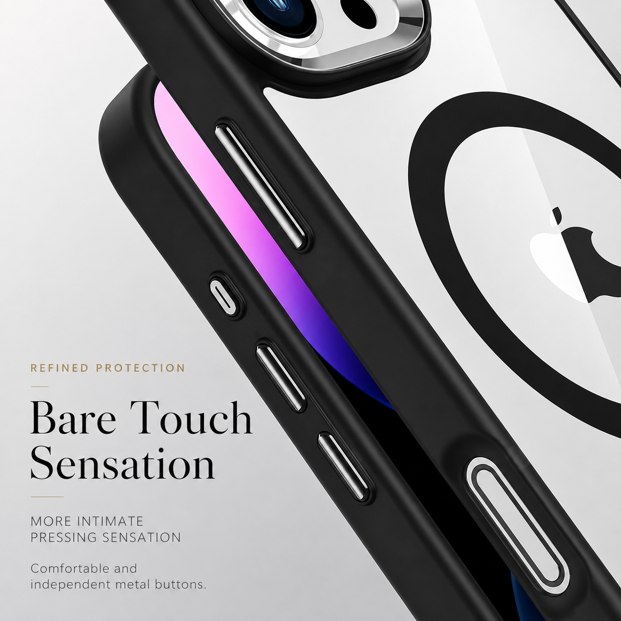 Premium iPhone Case MagSafe Compatible Clear Hybrid Cover Transparent HD Back Magnetic Shockproof Protective Camera Lens Guard Slim Full Coverage Design