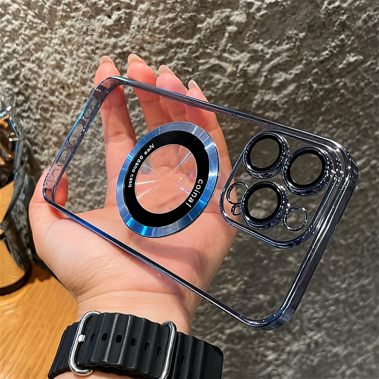Premium iPhone Case MagSafe Compatible Clear Plated Cover Transparent Magnetic Ring Shockproof Protective Camera Lens Guard Ultra Thin Slim Design