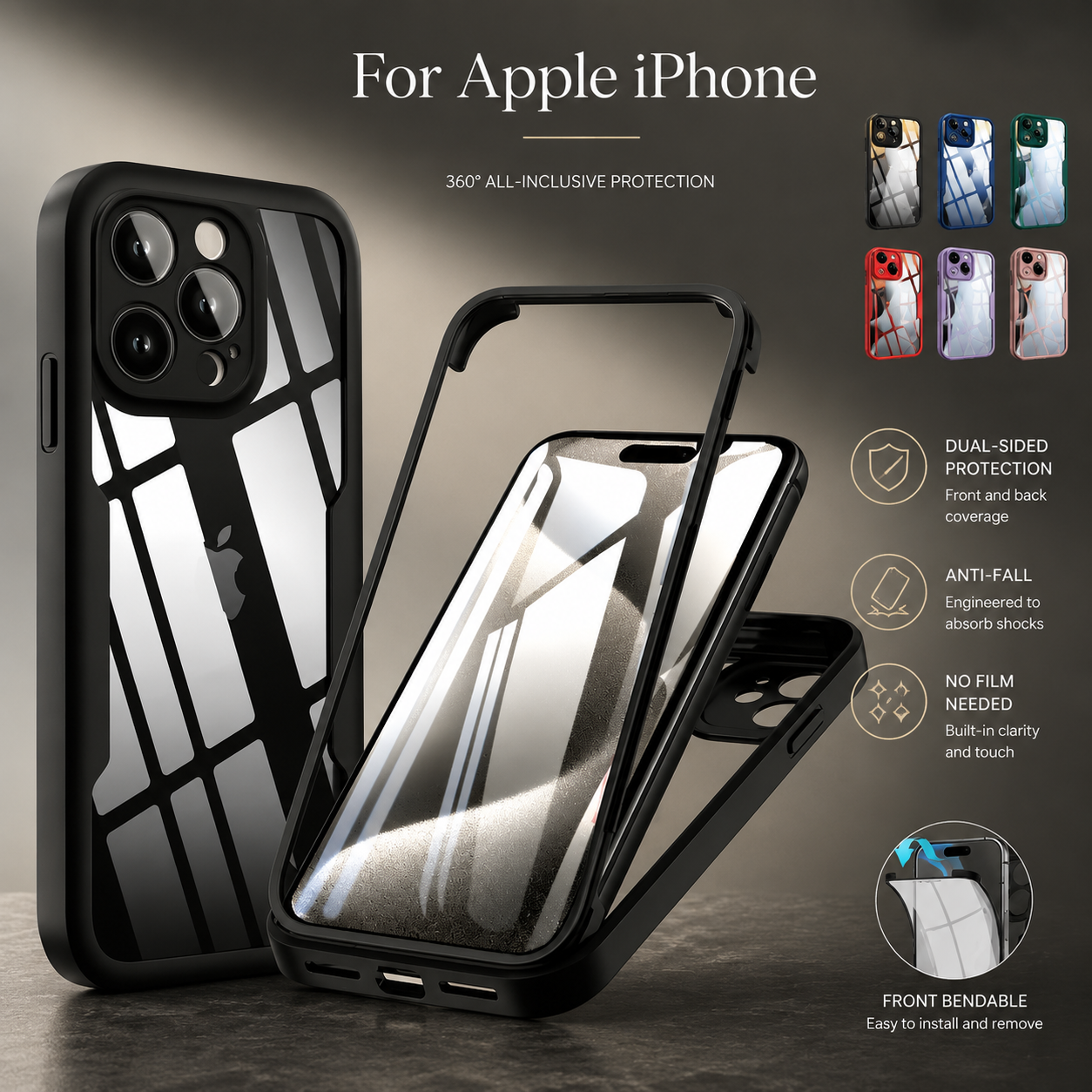 Premium iPhone Case MagSafe Compatible Clear Silicone Cover Transparent Shock Absorbing Magnetic Protective Camera Lens Guard Slim Full Coverage