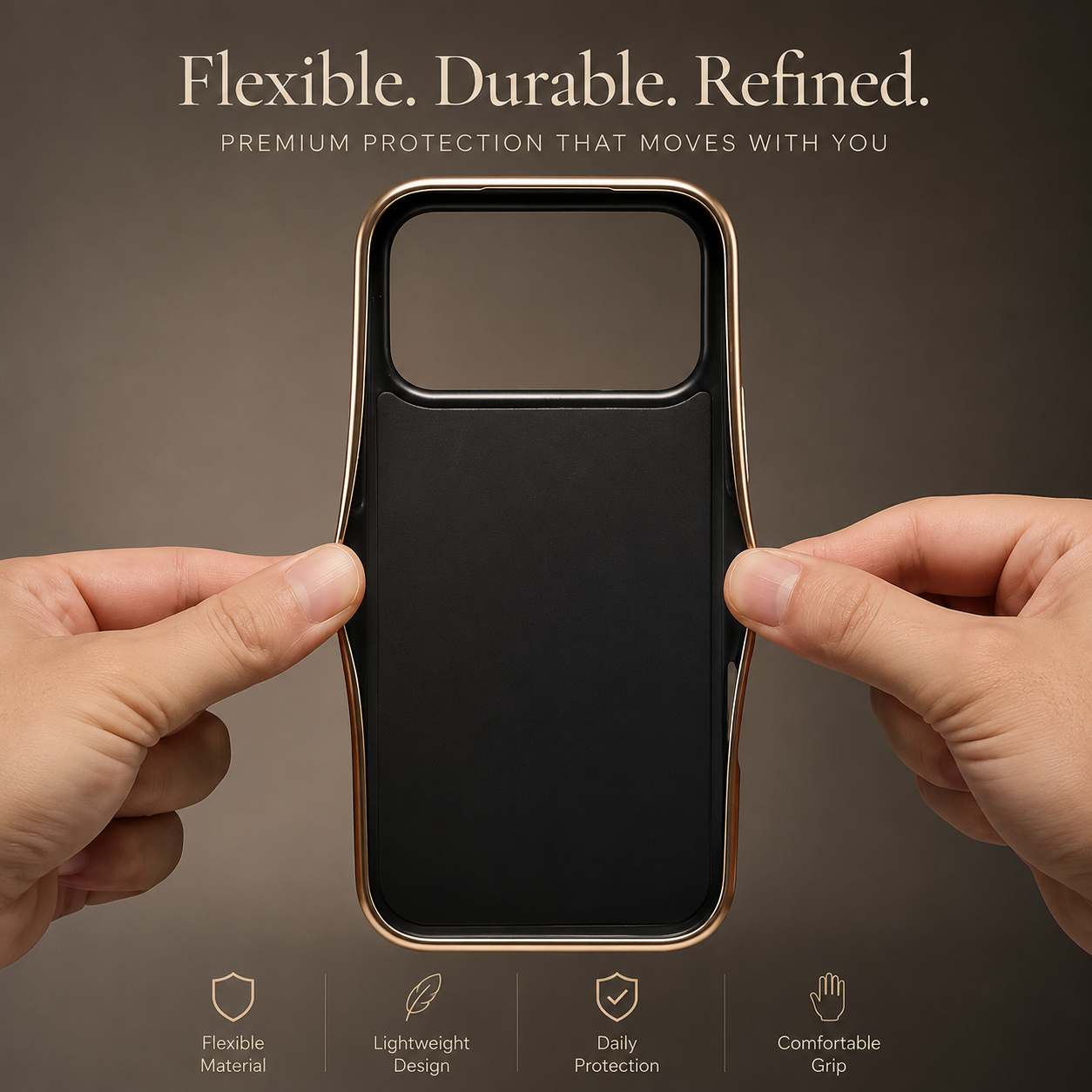 Premium iPhone Case MagSafe Compatible Cowhide Leather Cover Electroplated Edge Camera Protection Shockproof Anti Scratch Non Slip Slim Lightweight Design
