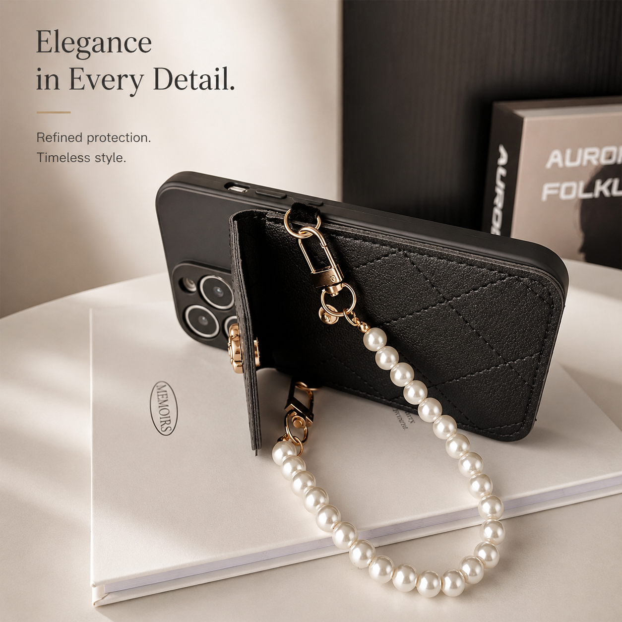 Premium iPhone Case MagSafe Compatible Crossbody Wallet Cover Card Holder Strap Magnetic Cover 3D Metal Texture Shockproof Camera Lens Protection Slim Design