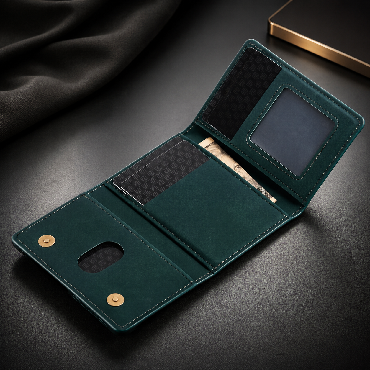 Premium iPhone Case MagSafe Compatible Detachable Leather Wallet Cover Card Holder Magnetic Stand Shockproof Protective Camera Lens Guard Slim Design