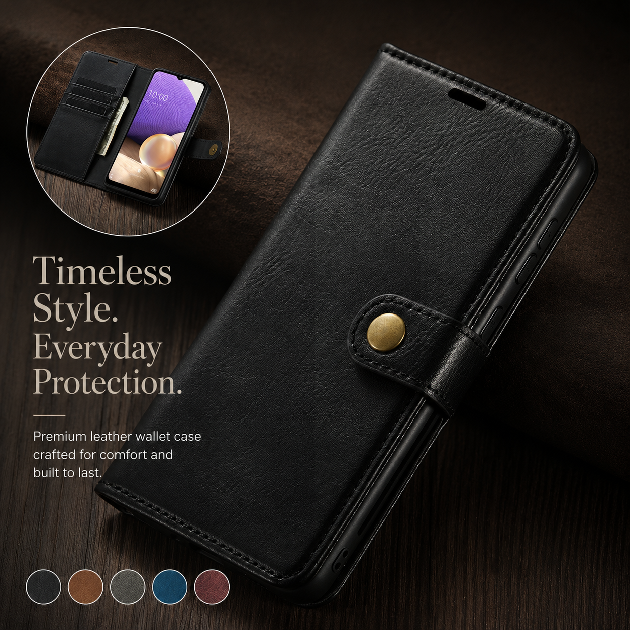 Premium iPhone Case MagSafe Compatible Detachable Leather Wallet Cover Magnetic Card Holder Shockproof Protective Camera Lens Protection Slim Design